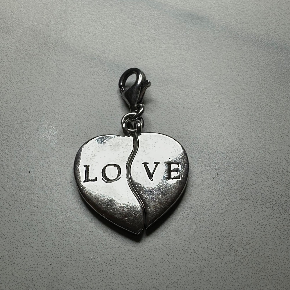 Thomas Sabo Love Heart Broken Charm Carrier Sterling Silver 925‎ Clip On